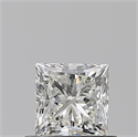 Natural Diamond 0.61 Carats, Princess with  Cut, J Color, VS2 Clarity and Certified by GIA