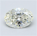 Natural Diamond 1.20 Carats, Oval with  Cut, K Color, SI1 Clarity and Certified by GIA