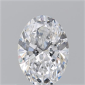 Natural Diamond 0.90 Carats, Oval with  Cut, D Color, VS2 Clarity and Certified by GIA