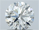 Natural Diamond 1.00 Carats, Round with Very Good Cut, I Color, SI1 Clarity and Certified by GIA