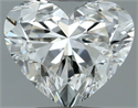 Natural Diamond 0.51 Carats, Heart with  Cut, I Color, VS1 Clarity and Certified by GIA