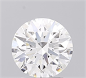Lab Grown Diamond 2.06 Carats, Round with Ideal Cut, F Color, VVS2 Clarity and Certified by IGI