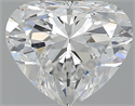 Natural Diamond 1.11 Carats, Heart with  Cut, E Color, VVS1 Clarity and Certified by GIA