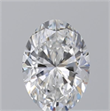 Natural Diamond 0.70 Carats, Oval with  Cut, E Color, VVS1 Clarity and Certified by GIA