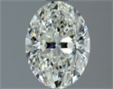 Natural Diamond 1.51 Carats, Oval with  Cut, H Color, SI1 Clarity and Certified by IGI