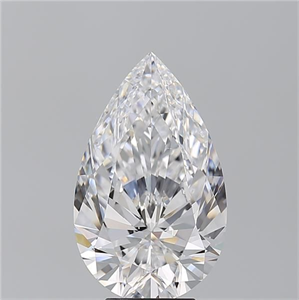 Picture of Natural Diamond 4.55 Carats, Pear with  Cut, D Color, VS2 Clarity and Certified by GIA