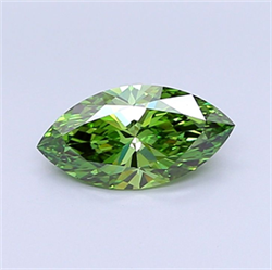 Picture of Lab Grown Diamond 1.75 Carats, Marquise with  Cut, Fancy Vivid Green Color, VVS2 Clarity and Certified by IGI