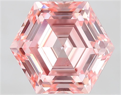 Picture of Lab Grown Diamond 2.73 Carats, HEXAGONAL with  Cut, Fancy Vivid Pink Color, VS1 Clarity and Certified by IGI