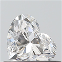 Natural Diamond 0.41 Carats, Heart with  Cut, E Color, VVS2 Clarity and Certified by GIA