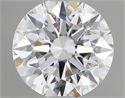 Lab Grown Diamond 1.08 Carats, Round with Ideal Cut, D Color, VVS2 Clarity and Certified by IGI