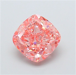 Picture of Lab Grown Diamond 1.84 Carats, CUSHION MODIFIED with  Cut, Fancy Vivid Pink Color, VVS2 Clarity and Certified by IGI