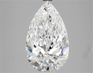 Picture of Natural Diamond 4.01 Carats, Pear with  Cut, D Color, IF Clarity and Certified by GIA
