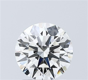 Picture of Lab Grown Diamond 1.55 Carats, Round with Ideal Cut, F Color, VVS2 Clarity and Certified by IGI