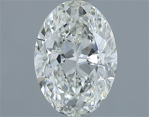 Picture of Natural Diamond 1.01 Carats, Oval with  Cut, H Color, SI1 Clarity and Certified by IGI