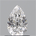 Diamante Natural 0.53 quilates, De pera , Color E, claridad VVS1 y certificado GIA