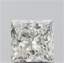 Natural Diamond 1.53 Carats, Princess with  Cut, J Color, SI2 Clarity and Certified by GIA