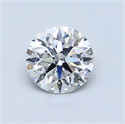 Natural Diamond 0.72 Carats, Round with Excellent Cut, D Color, I1 Clarity and Certified by GIA