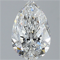 Diamante Natural 1.70 quilates, De pera , Color E, claridad SI1 y certificado GIA
