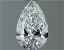 Natural Diamond 0.50 Carats, Pear with  Cut, G Color, VVS2 Clarity and Certified by GIA