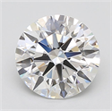 Lab Grown Diamond 3.61 Carats, Round with Ideal Cut, E Color, IF Clarity and Certified by IGI