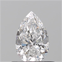Natural Diamond 0.50 Carats, Pear with  Cut, E Color, VVS2 Clarity and Certified by GIA