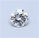 Diamante Natural 0.47 quilates, Redondo , Color D, claridad VS2 y certificado GIA