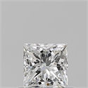 Natural Diamond 0.50 Carats, Princess with  Cut, G Color, VVS2 Clarity and Certified by GIA