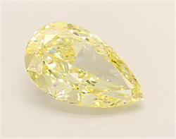 Picture of Lab Grown Diamond 1.89 Carats, Pear with  Cut, Fancy Yellow Color, VVS2 Clarity and Certified by IGI