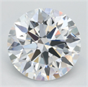 Lab Grown Diamond 3.02 Carats, Round with Ideal Cut, D Color, VVS1 Clarity and Certified by IGI