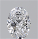 Natural Diamond 0.70 Carats, Oval with  Cut, D Color, SI1 Clarity and Certified by GIA