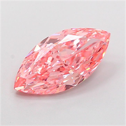 Picture of Lab Grown Diamond 1.66 Carats, Marquise with  Cut, Fancy Vivid Pink Color, VS1 Clarity and Certified by IGI