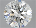 Natural Diamond 3.09 Carats, Round with Excellent Cut, J Color, SI2 Clarity and Certified by GIA