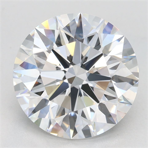 Picture of Lab Grown Diamond 3.54 Carats, Round with Excellent Cut, D Color, VVS1 Clarity and Certified by GIA