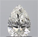Natural Diamond 0.58 Carats, Pear with  Cut, H Color, IF Clarity and Certified by GIA
