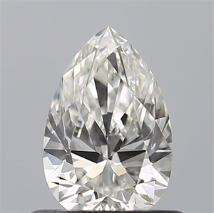 Picture of Natural Diamond 0.58 Carats, Pear with  Cut, H Color, IF Clarity and Certified by GIA