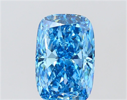 Picture of Lab Grown Diamond 5.06 Carats, CUSHION MODIFIED with  Cut, Fancy Vivid Blue Color, VS1 Clarity and Certified by IGI