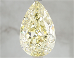 Picture of Lab Grown Diamond 5.09 Carats, Pear with  Cut, Fancy Intense Yellow Color, VS1 Clarity and Certified by IGI