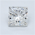 Natural Diamond 1.01 Carats, Princess with  Cut, F Color, VS2 Clarity and Certified by GIA