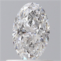 Natural Diamond 0.53 Carats, Oval with  Cut, D Color, SI1 Clarity and Certified by GIA