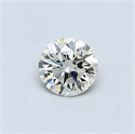 Natural Diamond 0.41 Carats, Round with Excellent Cut, K Color, VVS1 Clarity and Certified by IGI