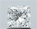 Natural Diamond 1.00 Carats, Princess with  Cut, H Color, VS2 Clarity and Certified by GIA