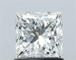 Picture of Natural Diamond 1.00 Carats, Princess with  Cut, H Color, VS2 Clarity and Certified by GIA
