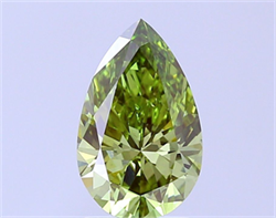 Picture of Lab Grown Diamond 2.02 Carats, Pear with  Cut, Fancy Vivid Green Color, VS1 Clarity and Certified by IGI