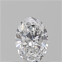 Natural Diamond 0.50 Carats, Oval with  Cut, D Color, VS2 Clarity and Certified by GIA
