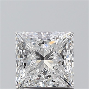 Picture of Natural Diamond 1.01 Carats, Princess with  Cut, E Color, SI2 Clarity and Certified by GIA