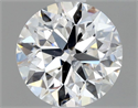 Natural Diamond 0.90 Carats, Round with Very Good Cut, D Color, SI2 Clarity and Certified by HRD