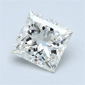Picture of Natural Diamond 0.92 Carats, Princess with  Cut, I Color, VS1 Clarity and Certified by GIA