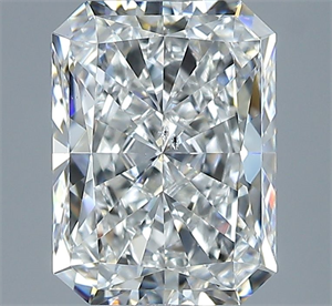 Picture of Natural Diamond 2.01 Carats, Radiant with  Cut, F Color, SI2 Clarity and Certified by GIA