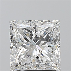 Picture of Natural Diamond 2.00 Carats, Princess with  Cut, E Color, I1 Clarity and Certified by GIA