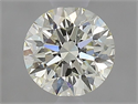 Natural Diamond 0.62 Carats, Round with Excellent Cut, K Color, VVS2 Clarity and Certified by IGI
